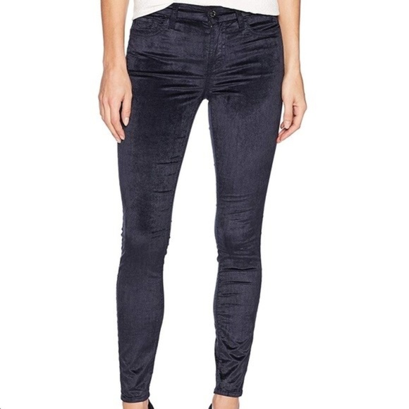 7 For All Mankind Denim - 7 For All Mankind Blue Velvet Ankle Skinny NWOT